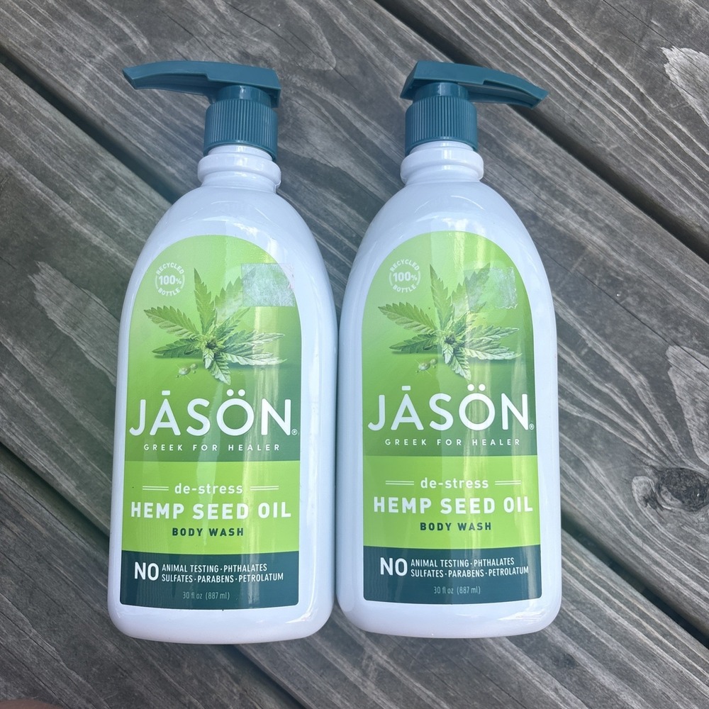 LOT SET 2 Jason Hemp Seed Oil Body Wash 30 oz DE-stress cannibas sativa seed